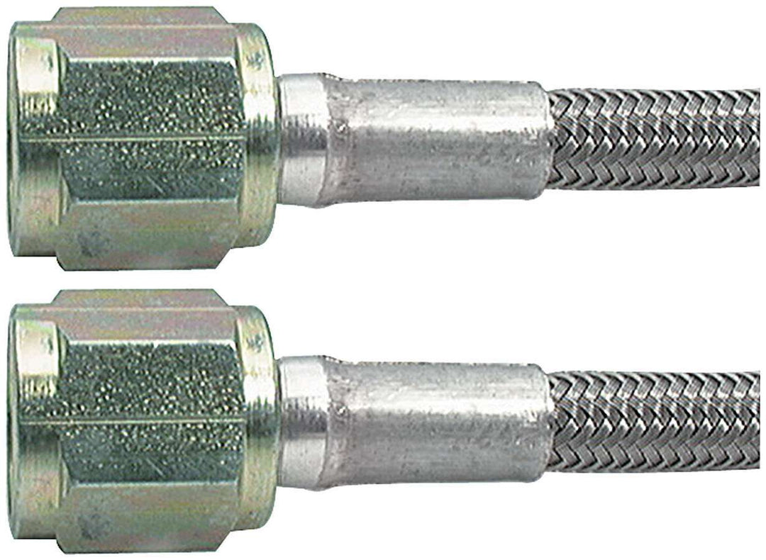 Allstar AN Hose Assembly 18" 3 AN Hose 4 AN Straight Female to 4 AN Straight Female Braided ALL46310-18