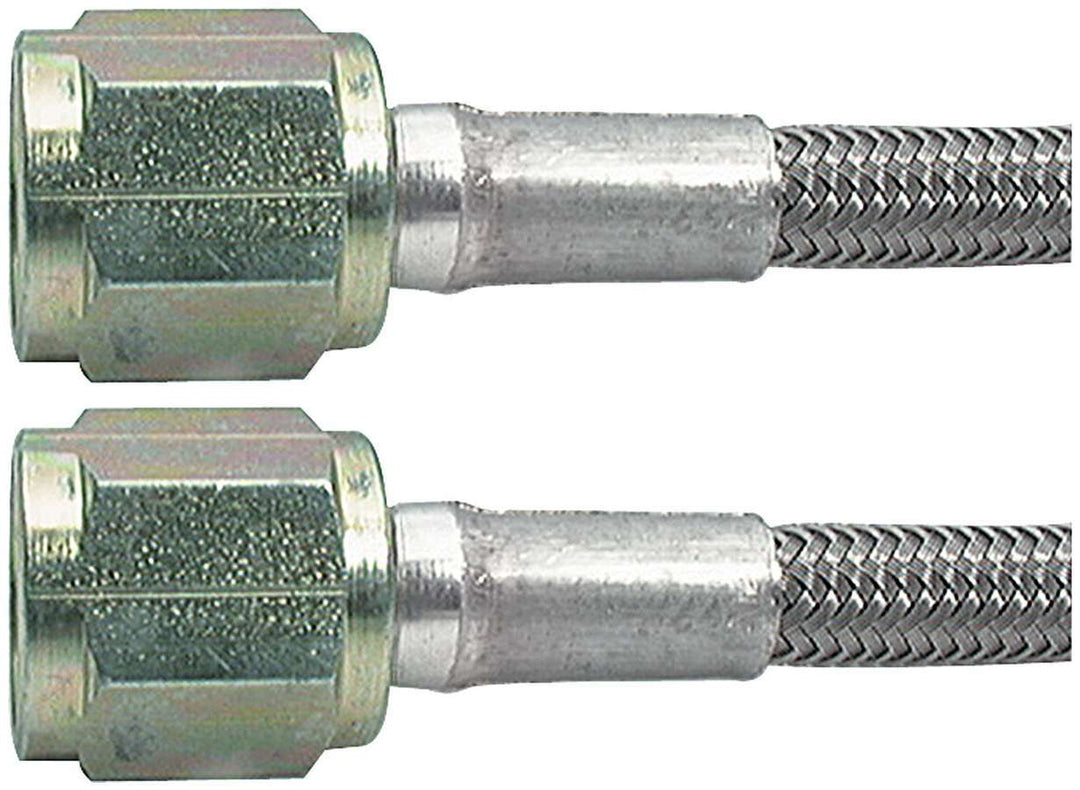 Allstar AN Hose Assembly 21" 3 AN Hose 4 AN Straight Female to 4 AN Straight Female Braided ALL46310-21