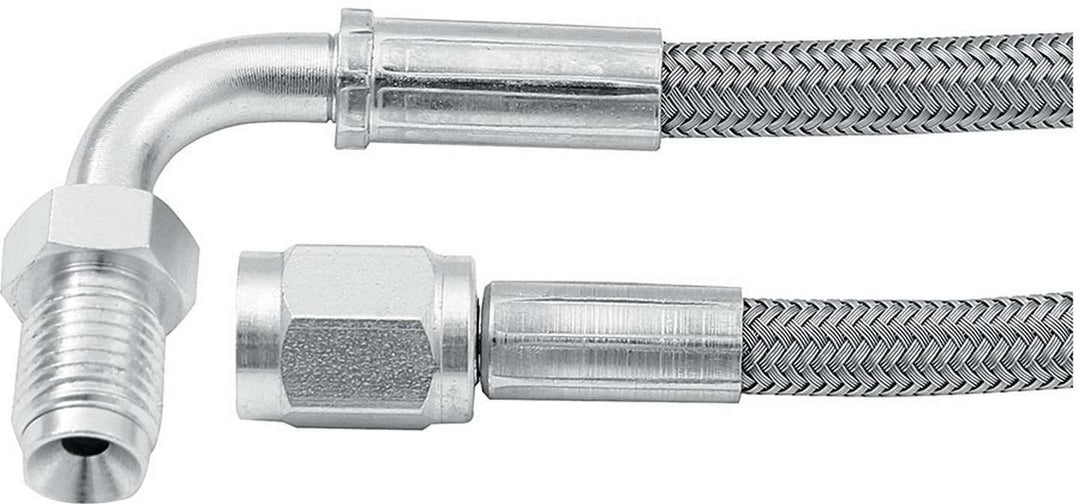 Allstar AN Hose Assembly 48" 3 AN Hose 3 AN Straight Female to 3/8"-24 90 Degree Inverted ALL46332-48