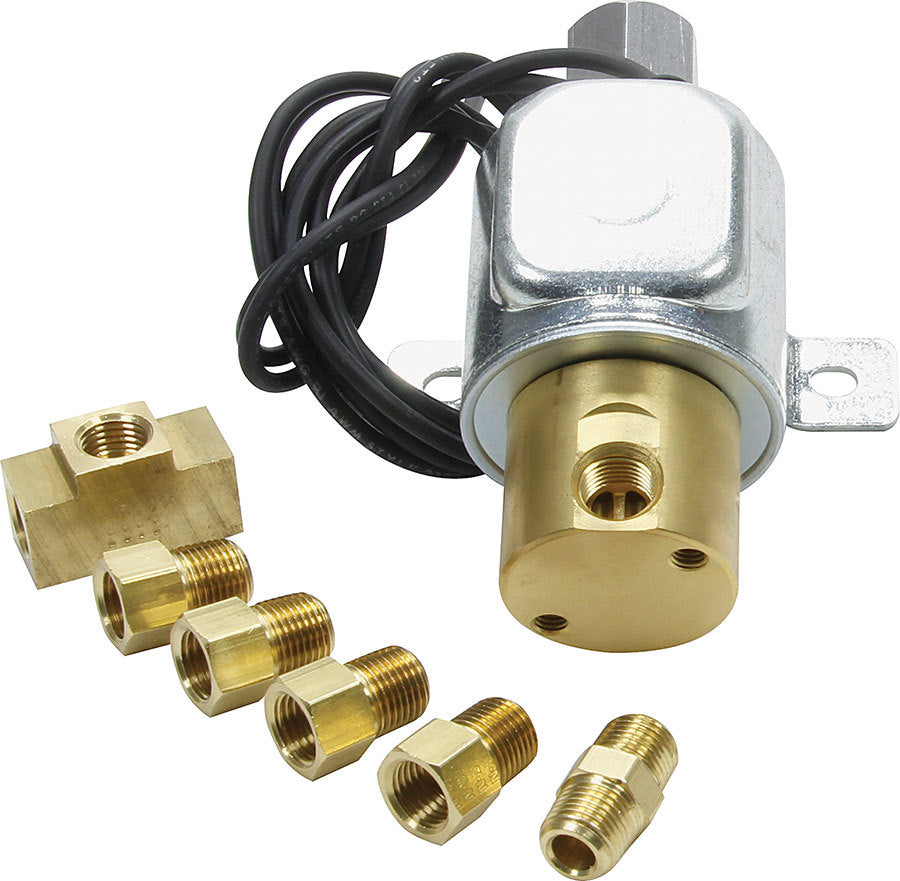 Allstar Line Lock 1/8" NPT Inlet 1/8" NPT Outlet Brake Solenoid / Fittings Universal Kit ALL48013