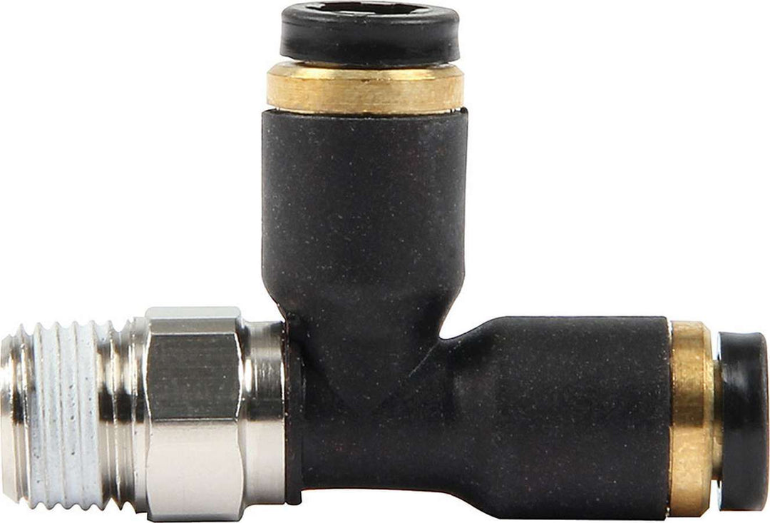 Allstar Fitting Adapter Tee 3/16" Female Pushlock x 3/16" Female Pushlock x 1/8" NPT Male ALL48023