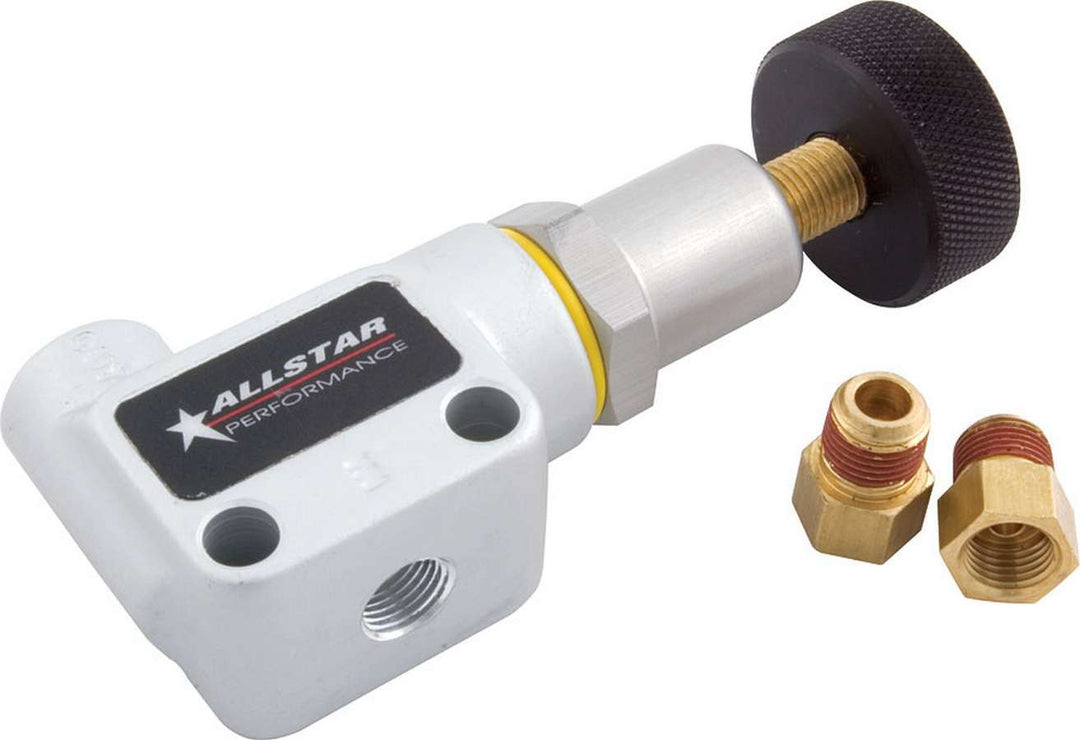 Allstar Proportioning Valve 1/8" NPT Female Inlet 1/8" NPT Female Outlet Knob Type Aluminum ALL48025