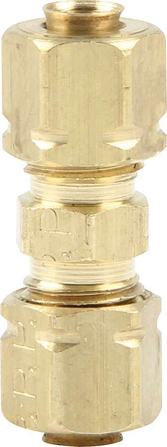 Allstar Nylon Brake Hose Adapter Straight 3/16" Nylon Hose to 3/16" Nylon Hose Compression Brass ALL48034