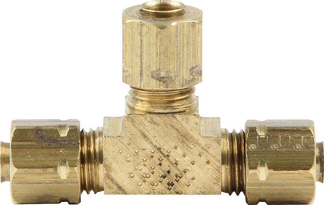 Allstar Nylon Brake Hose Adapter Tee 3/16" Nylon Hose Compression Brass ALL48035
