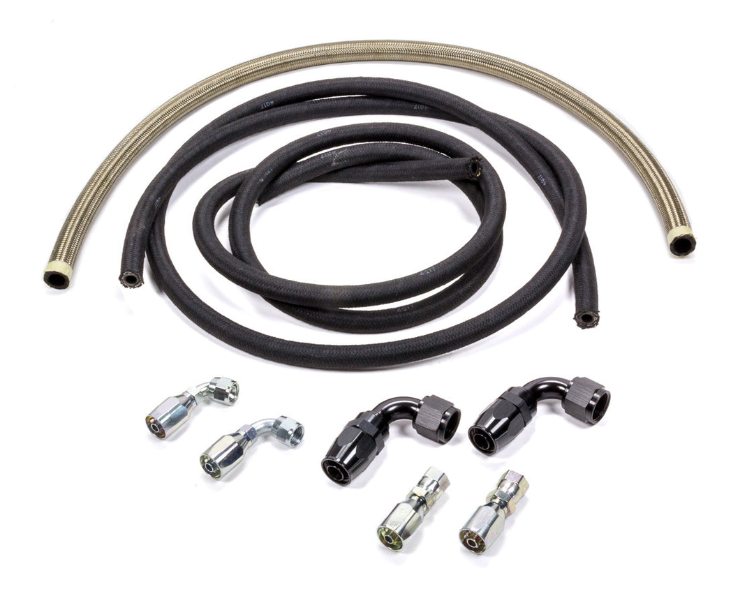 Allstar Power Steering Hose Kit Hose Ends Bell Housing Mounted Pump Rack and Pinion Kit ALL48201
