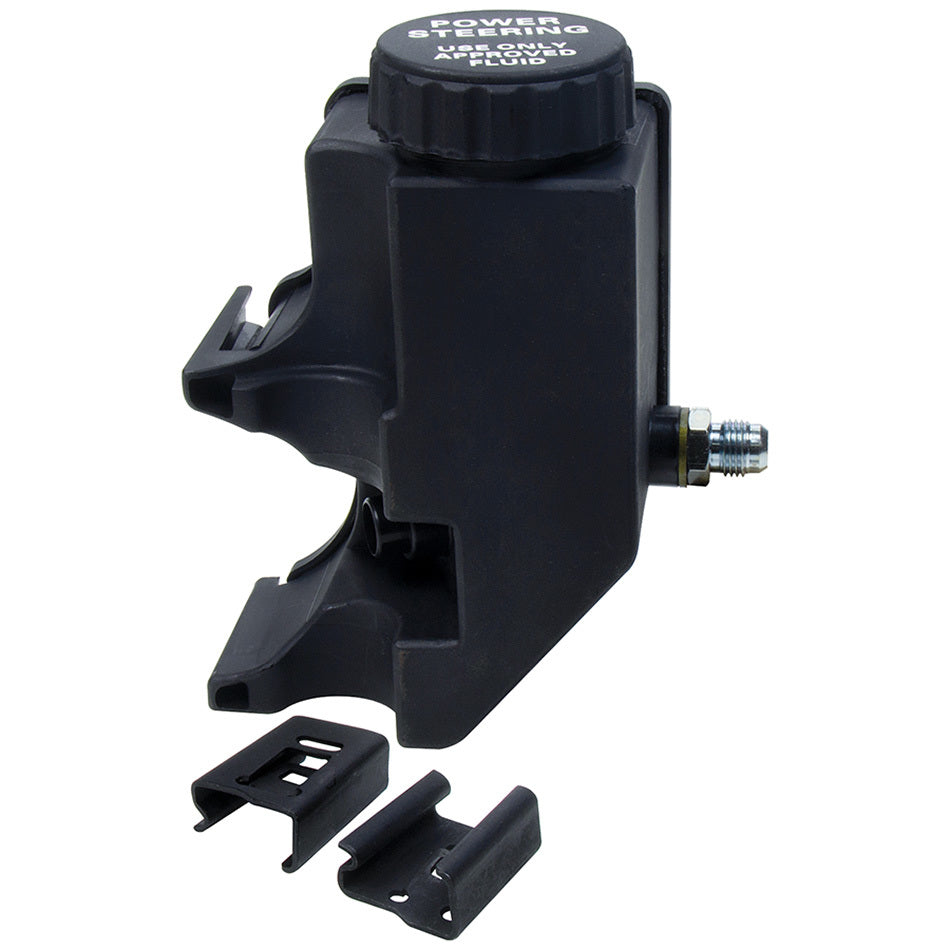 Allstar Power Steering Reservoir Bolt-On Clips Included Cap Required Plastic Black Type Kit ALL48247