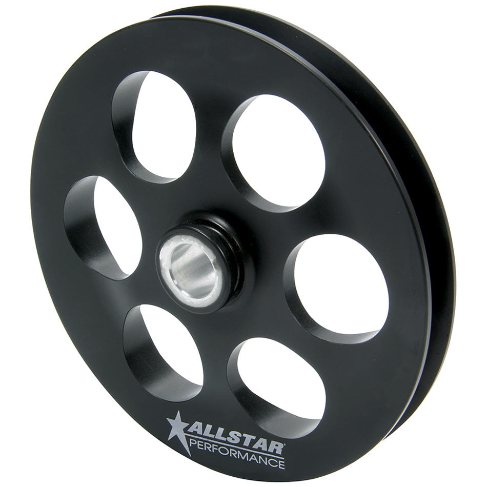 Allstar Power Steering Pump Pulley V-Belt 1 Groove Press-On 6" Diameter Aluminum Type 2 PS Pump ALL48251