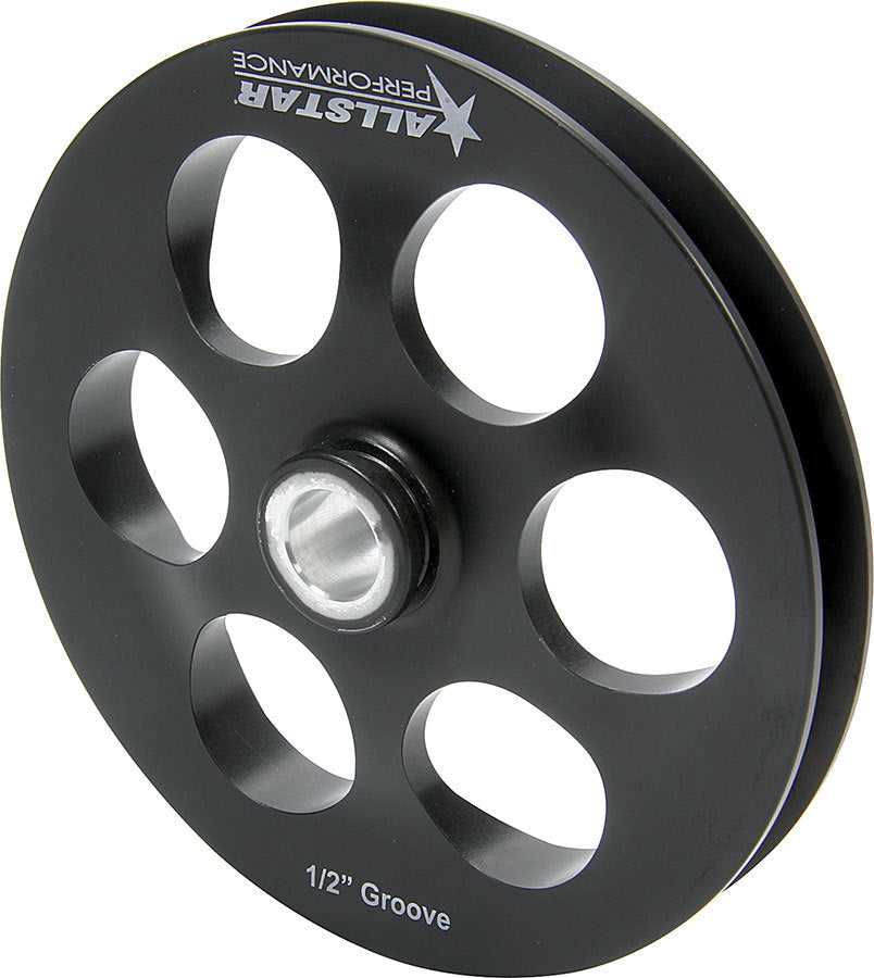 Allstar Power Steering Pump Pulley V-Belt 1 Groove Press-On 6" Diameter Aluminum Type 2 PS Pump ALL48253