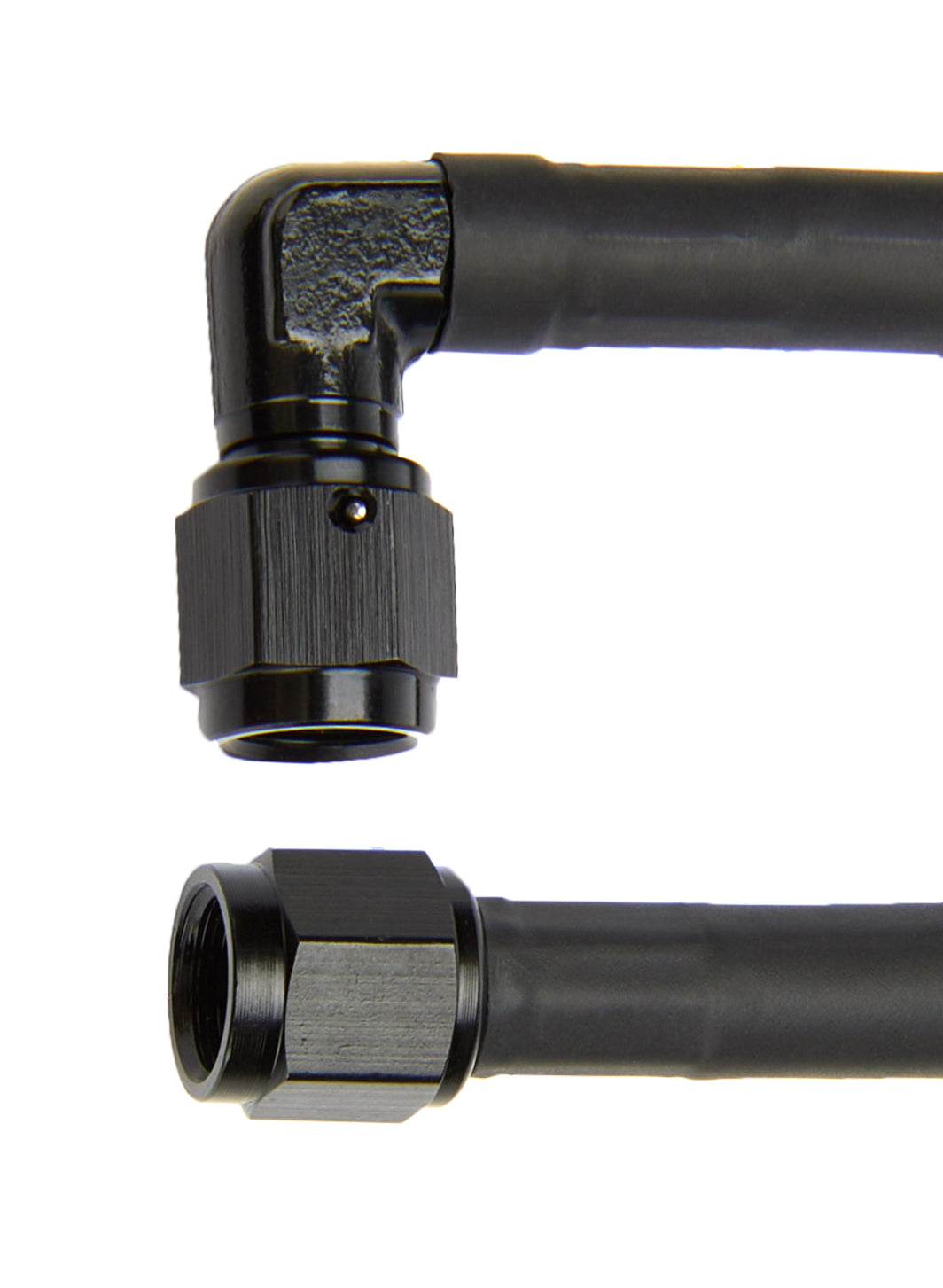Allstar AN Hose Assembly 24" 4 AN Hose 4 AN Straight Female to 4 AN 90 Degree Female Aluminum ALL48404