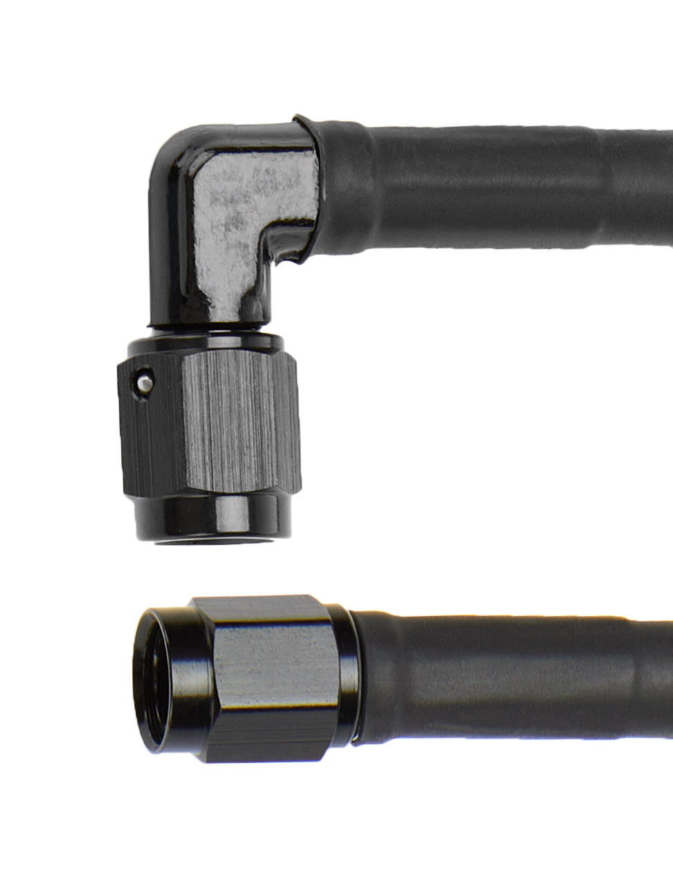 Allstar AN Hose Assembly 24" 3 AN Hose 3 AN Straight Female to 3 AN 90 Degree Female Aluminum ALL48419