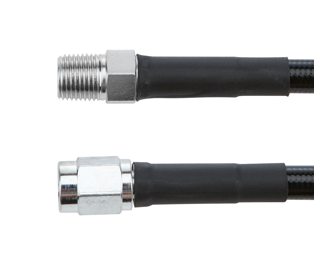 Allstar AN Hose Assembly 36" 3 AN Hose 3 AN Female to 1/8" NPT Male Braided Stainless Black ALL48435-36
