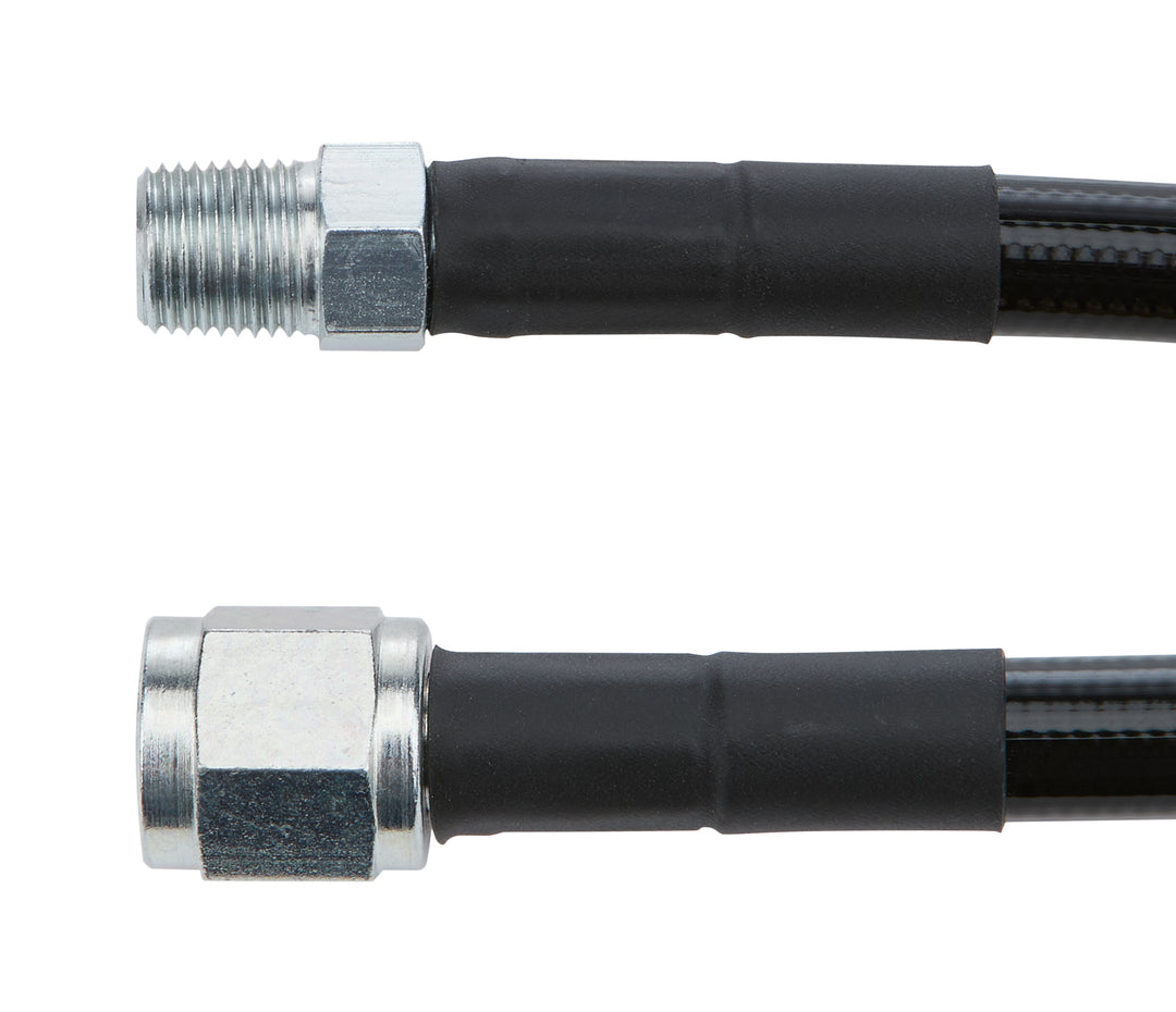 Allstar AN Hose Assembly 48" 4 AN Hose 4 AN Female to 1/8" NPT Male Braided Stainless Black ALL48445-48