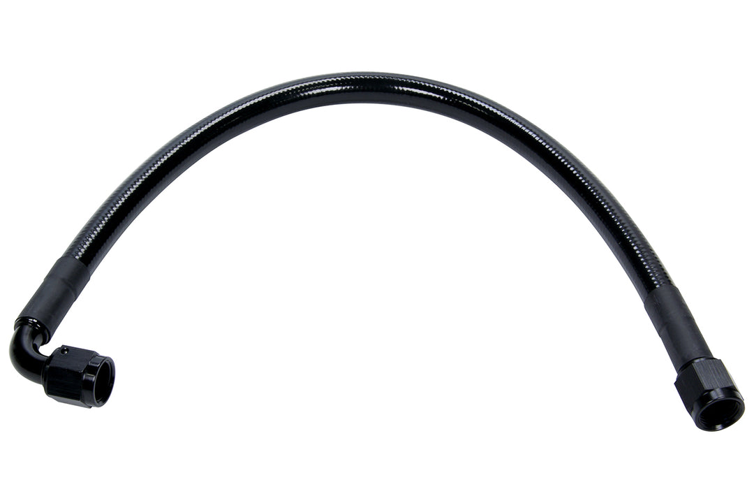 Allstar AN Hose Assembly 24" 6 AN Hose 6 AN Straight to 6 AN 90 Degree Female Braided ALL48466-24