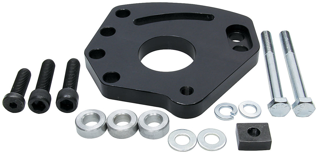 Allstar Power Steering Pump Bracket Driver Side Head Mount Aluminum Black Anodized Short Kit ALL48500