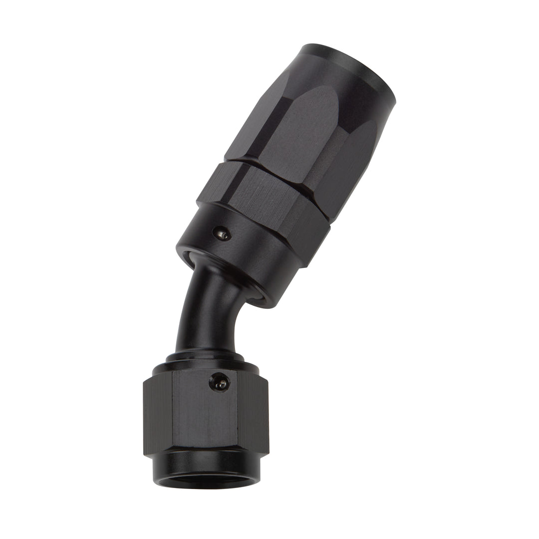 Allstar Fitting Hose End 30 Degree 8 AN Hose to 8 AN Female Swivel Aluminum Black Anodized ALL49323
