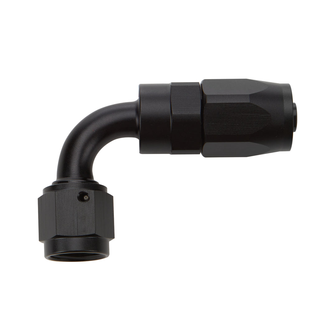 Allstar Fitting Hose End 90 Degree 16 AN Hose to 16 AN Female Swivel Aluminum Black Anodized ALL49356