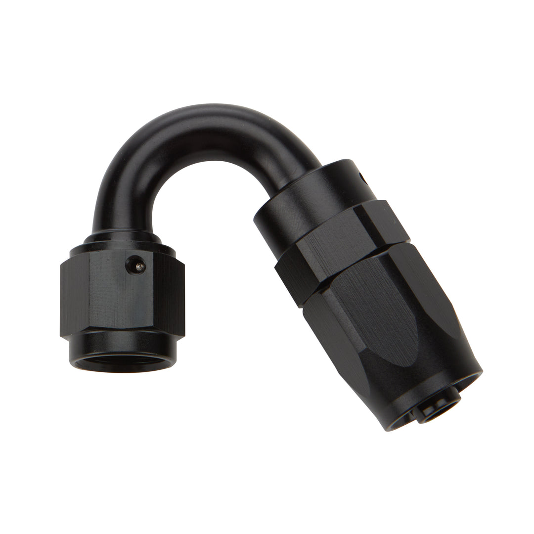 Allstar Fitting Hose End 150 Degree 12 AN Hose to 12 AN Female Swivel Aluminum Black Anodized ALL49375