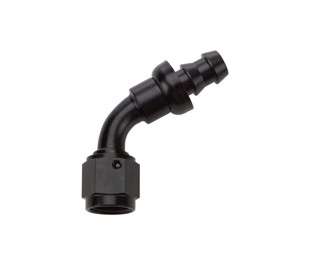Allstar Fitting Hose End 60 Degree 6 AN Hose Barb to 6 AN Female Aluminum Black Anodized ALL49442
