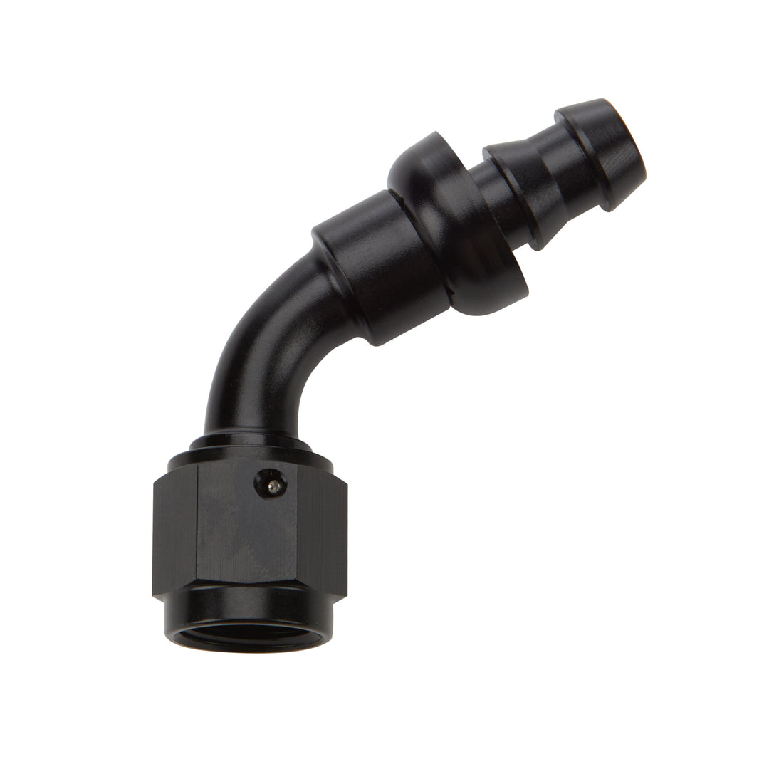 Allstar Fitting Hose End 60 Degree 16 AN Hose Barb to 16 AN Female Aluminum Black Anodized ALL49446