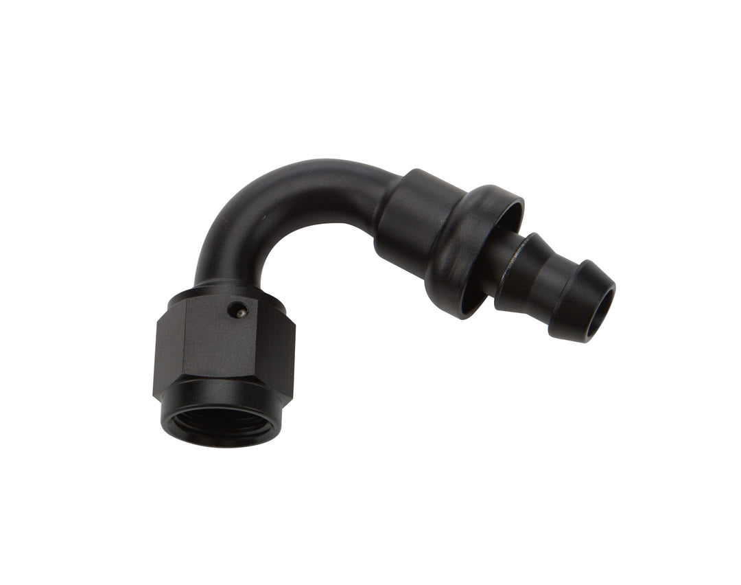 Allstar Fitting Hose End 120 Degree 6 AN Hose Barb to 6 AN Female Aluminum Black Anodized ALL49462