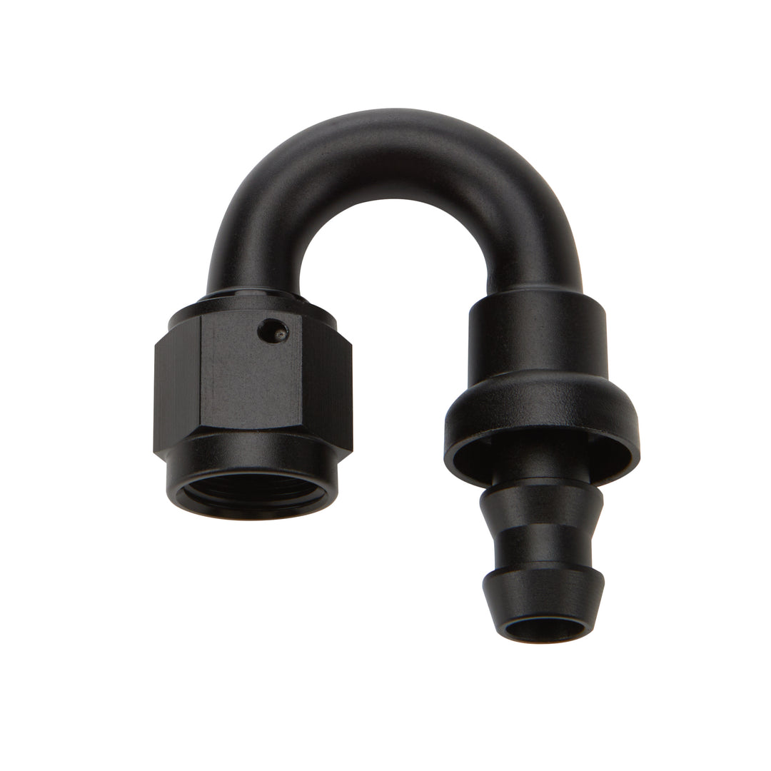 Allstar Fitting Hose End 180 Degree 12 AN Hose Barb to 12 AN Female Aluminum Black Anodized ALL49485
