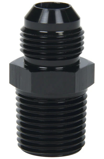 Allstar Fitting Adapter Straight 8 AN Male to 1/4" NPT Male Aluminum Black Anodized ALL49512