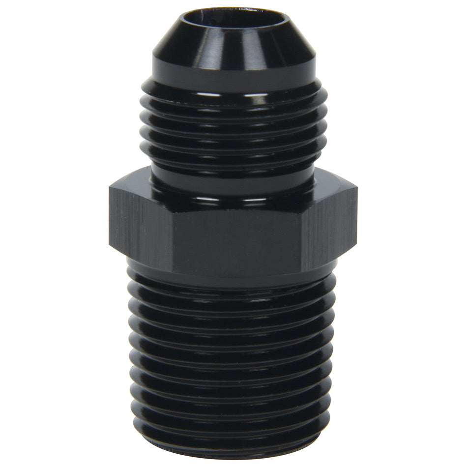 Allstar Fitting Adapter Straight 8 AN Male to 1/2" NPT Male Aluminum Black Anodized ALL49514