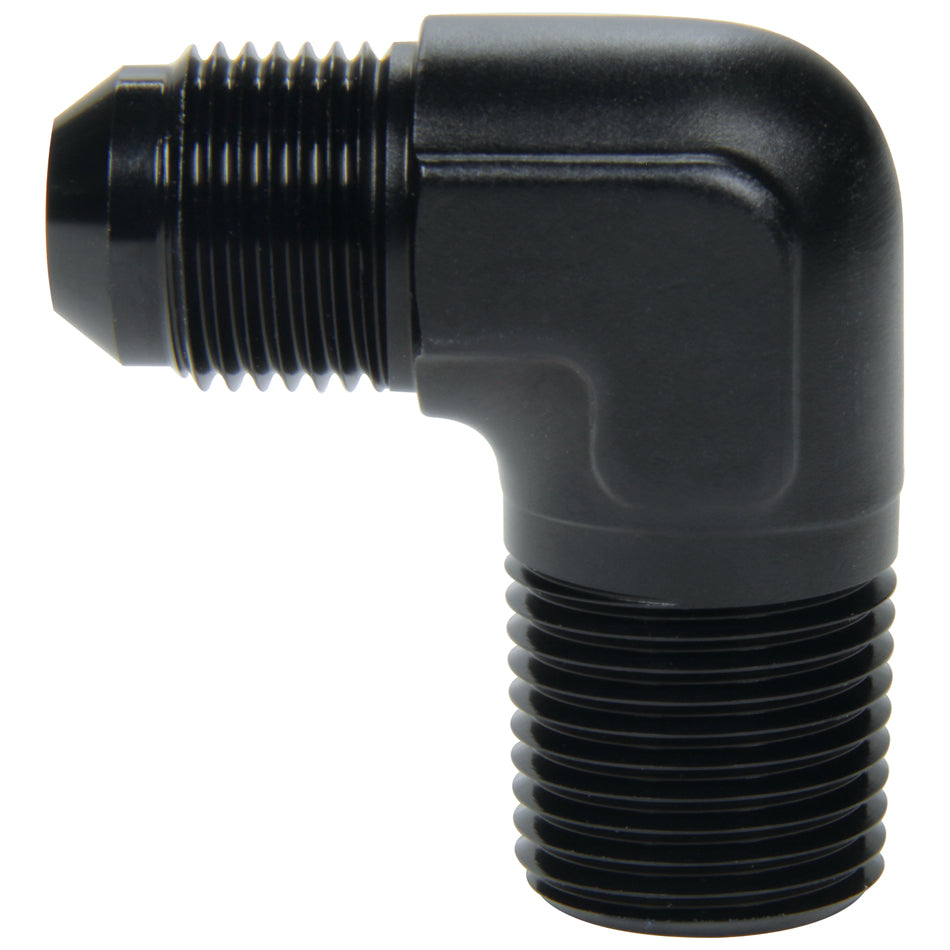 Allstar Fitting Adapter 90 Degree 4 AN Male to 1/8" NPT Male Aluminum Black Anodized ALL49565