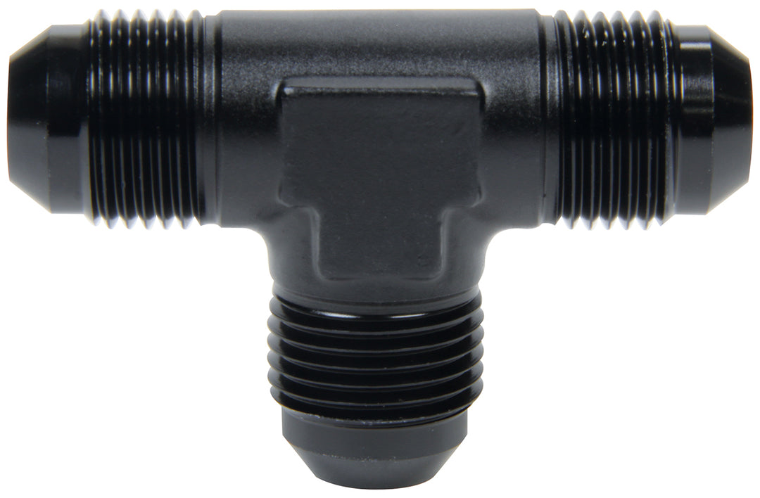 Allstar Fitting Adapter Tee 3 AN Male x 3 AN Male x 3 AN Male Aluminum Black Anodized ALL49640