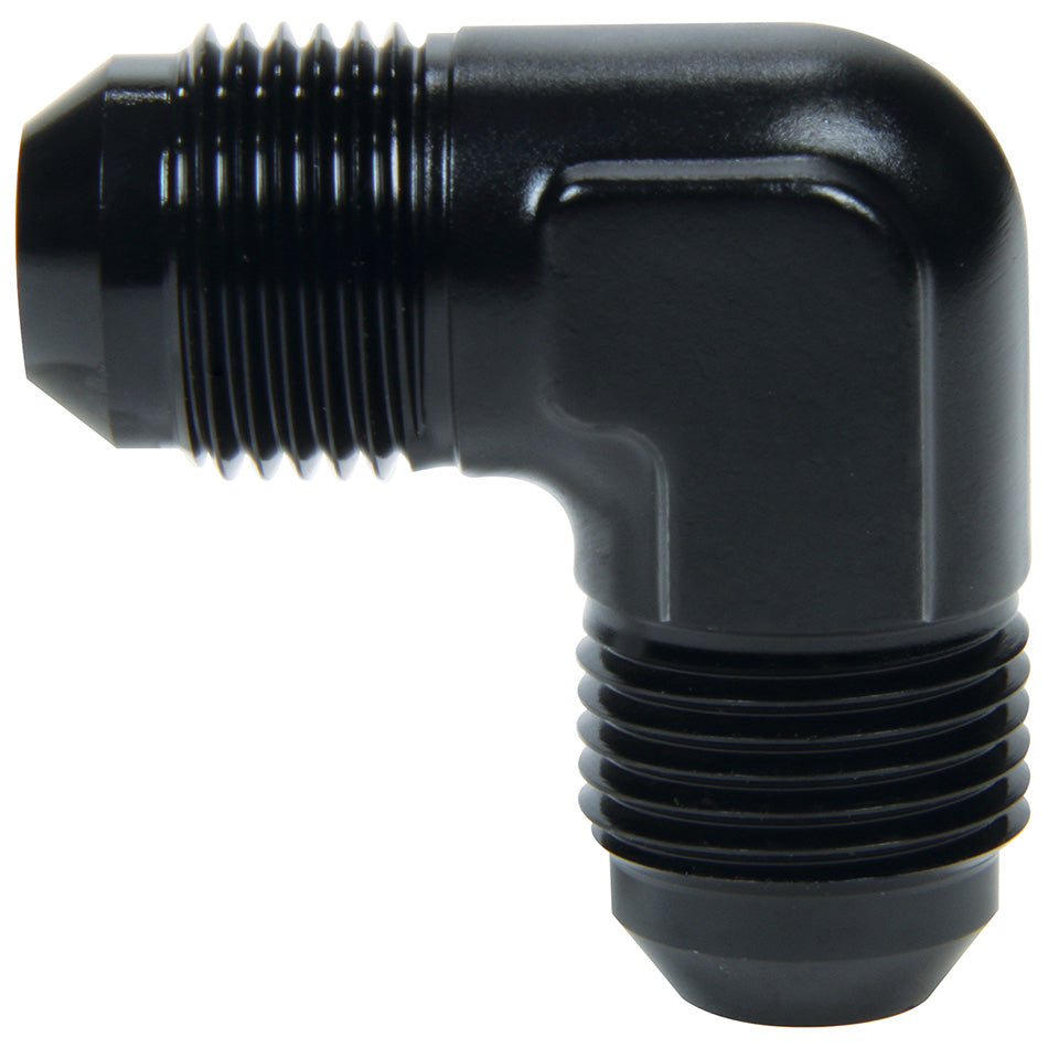 Allstar Fitting Adapter 90 Degree 4 AN Male to 4 AN Male Aluminum Black Anodized ALL49721