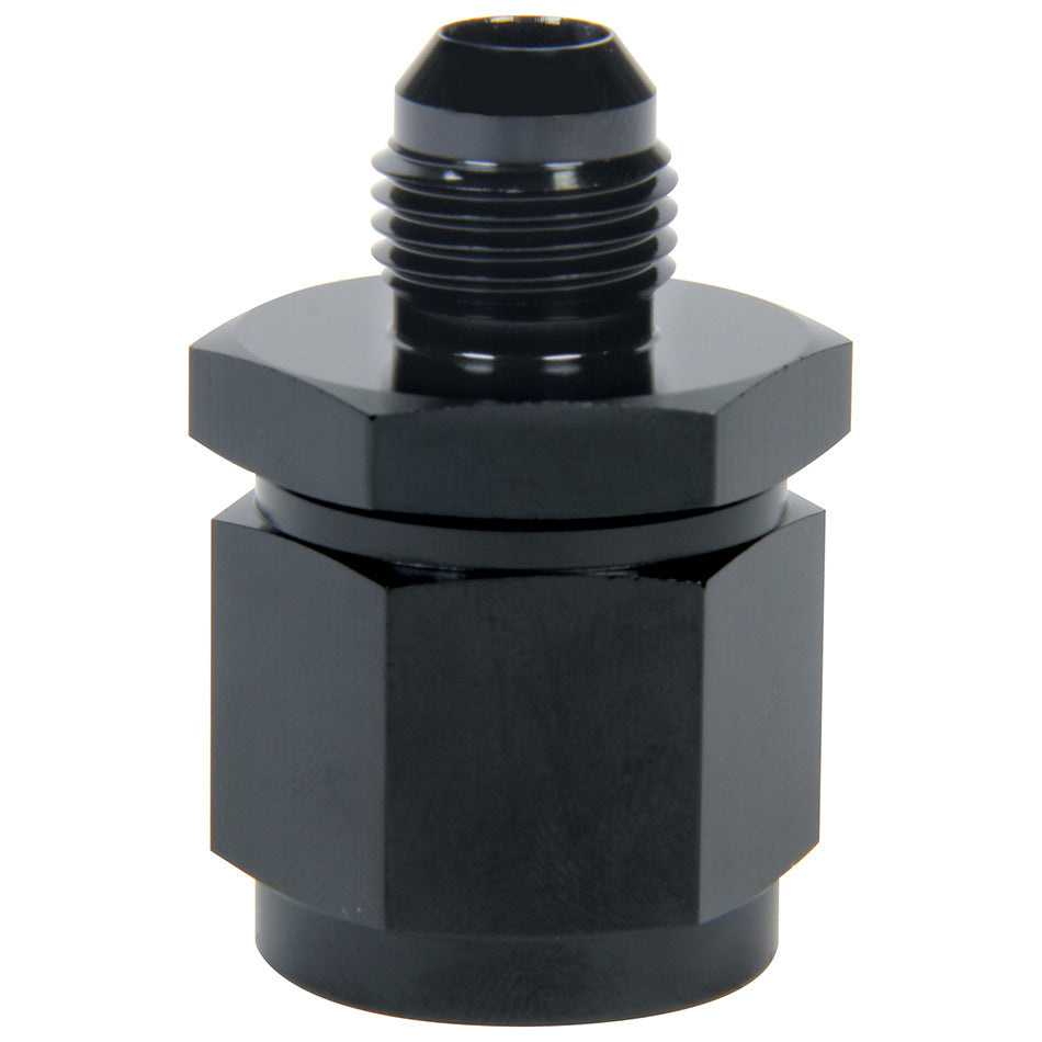 Allstar Fitting Adapter Straight 12 AN Female Swivel to 8 AN Male Aluminum Black Anodized ALL49746