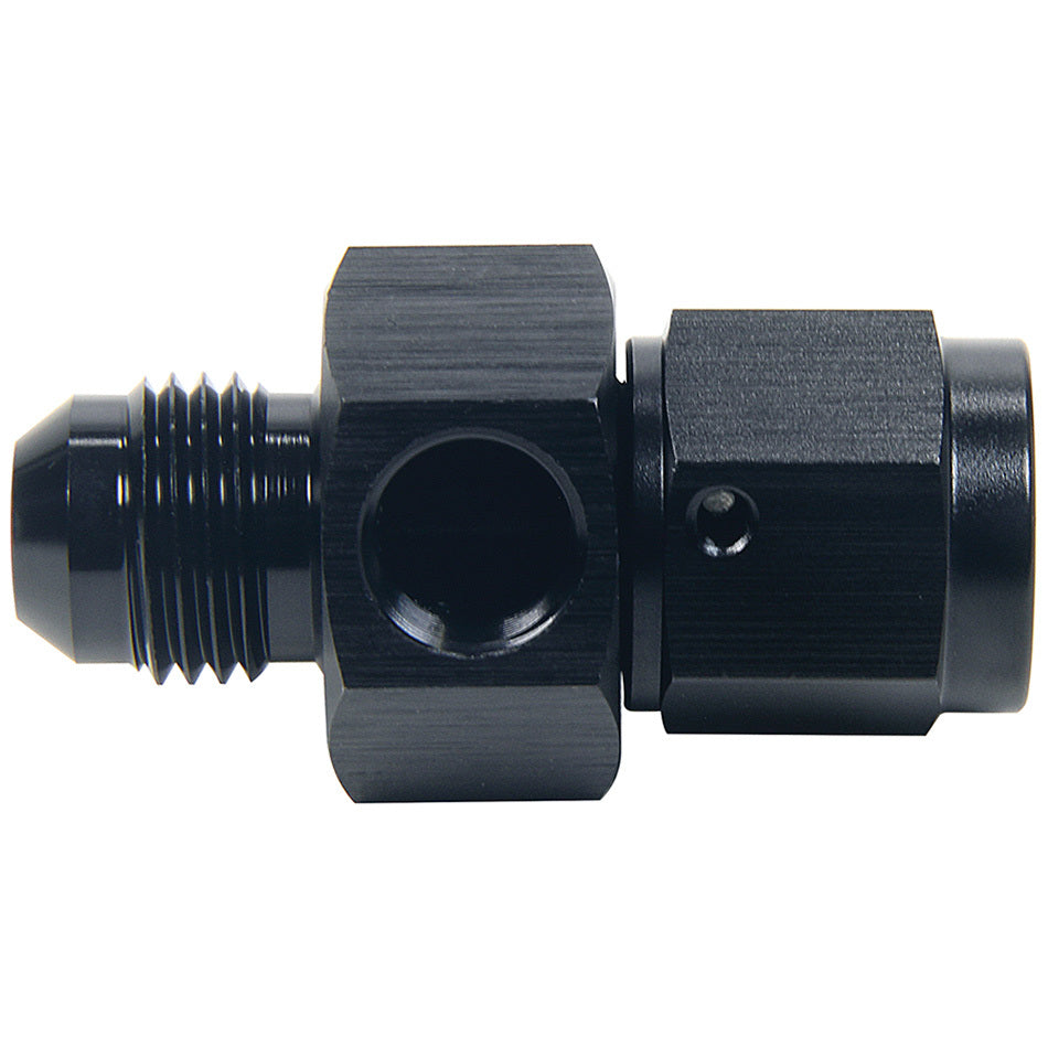 Allstar Fitting Gauge Adapter Straight 6 AN Female to 6 AN Male 1/8" NPT Gauge Port Aluminum ALL49762