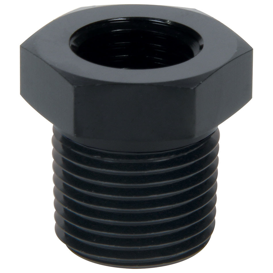 Allstar Fitting Bushing 1/4" NPT Female to 3/8" NPT Male Aluminum Black Anodized ALL49772