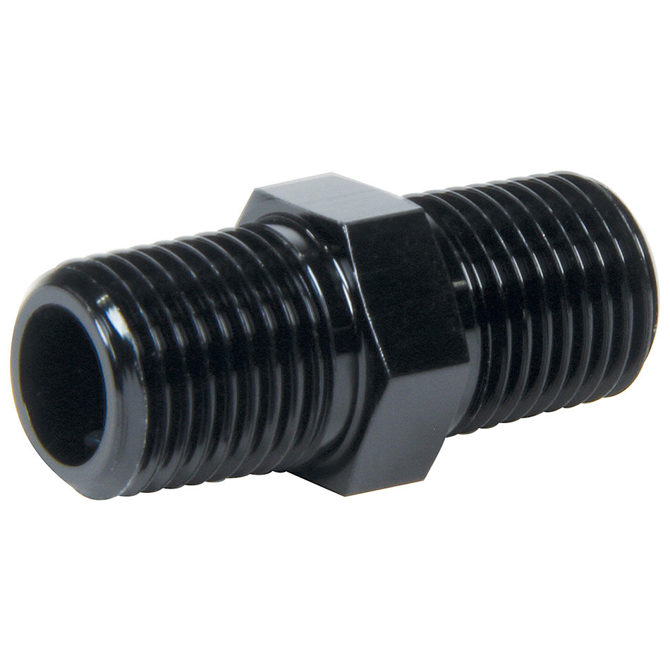 Allstar Fitting Adapter Straight 1/8" NPT Male to 1/8" NPT Male Aluminum Black Anodized ALL49780