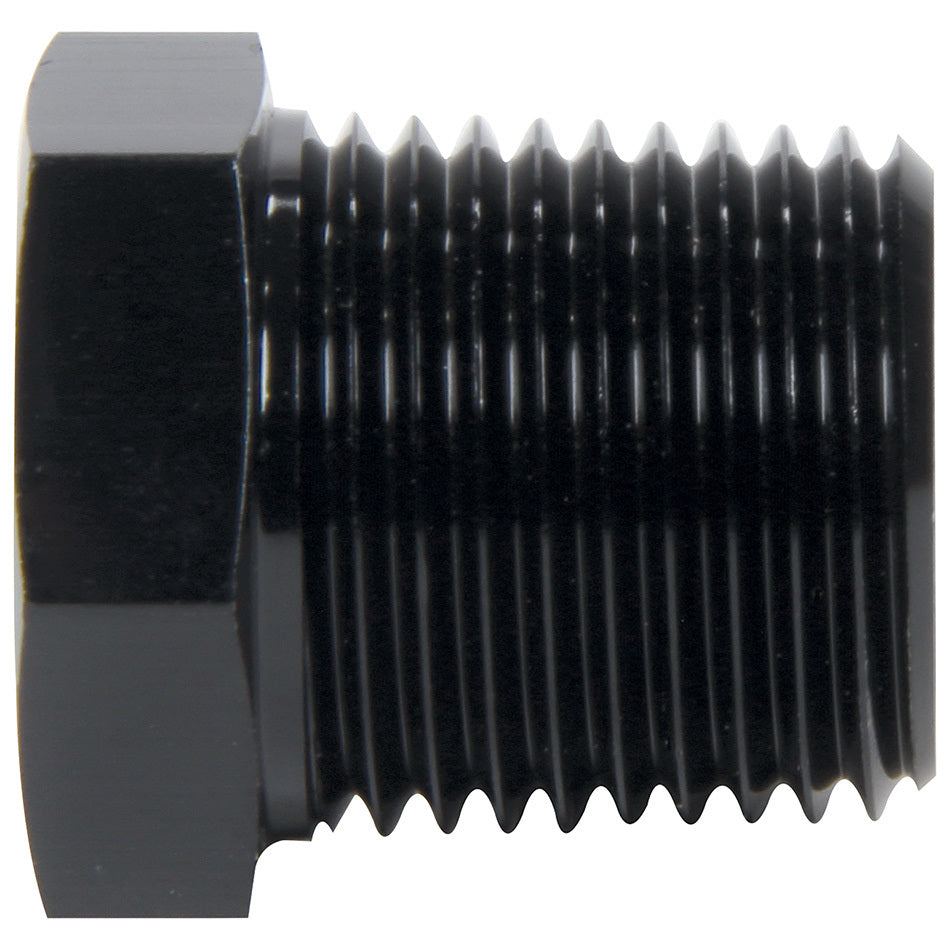 Allstar Fitting Plug 1/2" NPT Hex Head Aluminum Black Anodized ALL49822