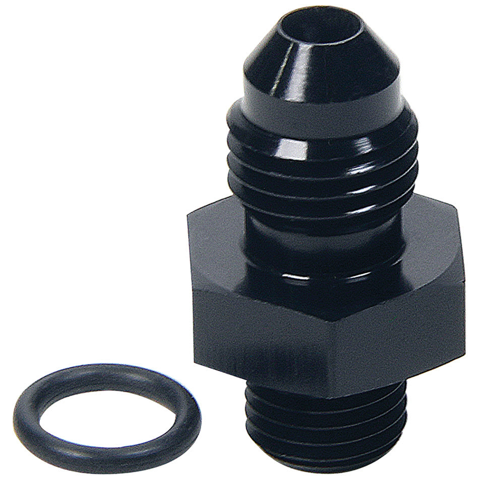Allstar Fitting Adapter Straight 4 AN Male to 3 AN Male O-Ring Aluminum Black Anodized ALL49830