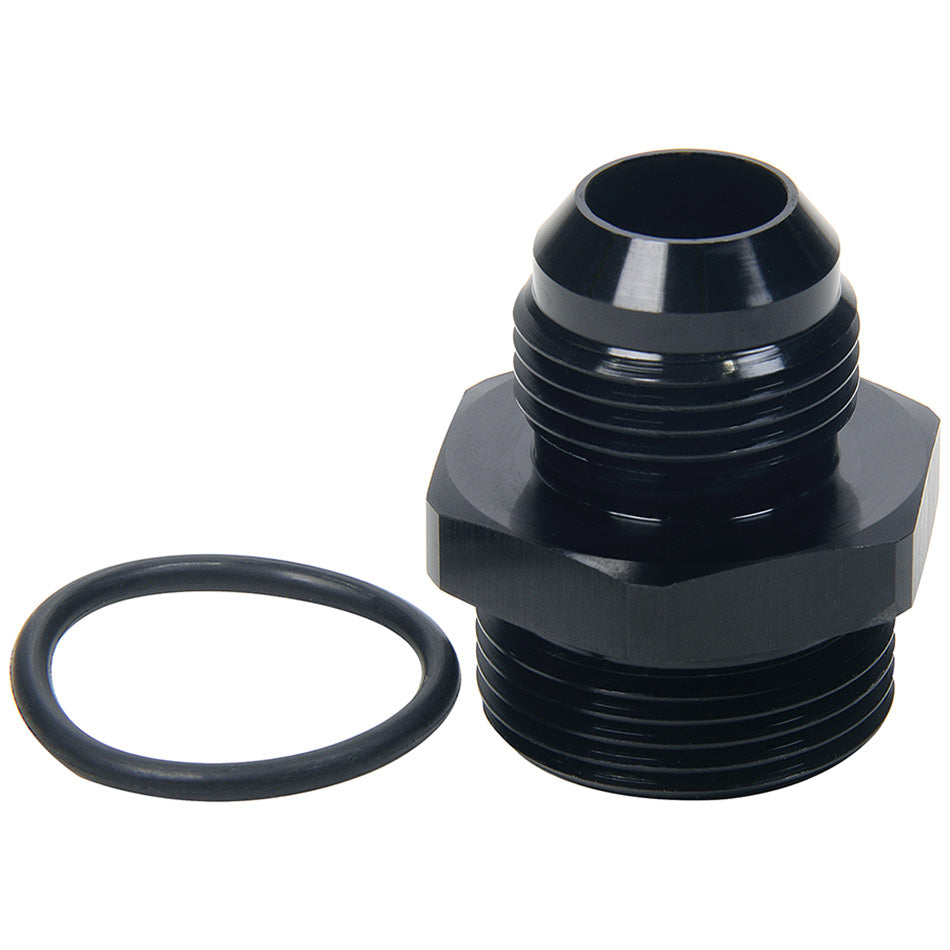 Allstar Fitting Adapter Straight 4 AN Male to 8 AN Male O-Ring Aluminum Black Anodized ALL49833
