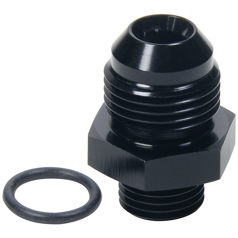 Allstar Fitting Adapter Straight 8 AN Male to 6 AN Male O-Ring Aluminum Black Anodized ALL49841