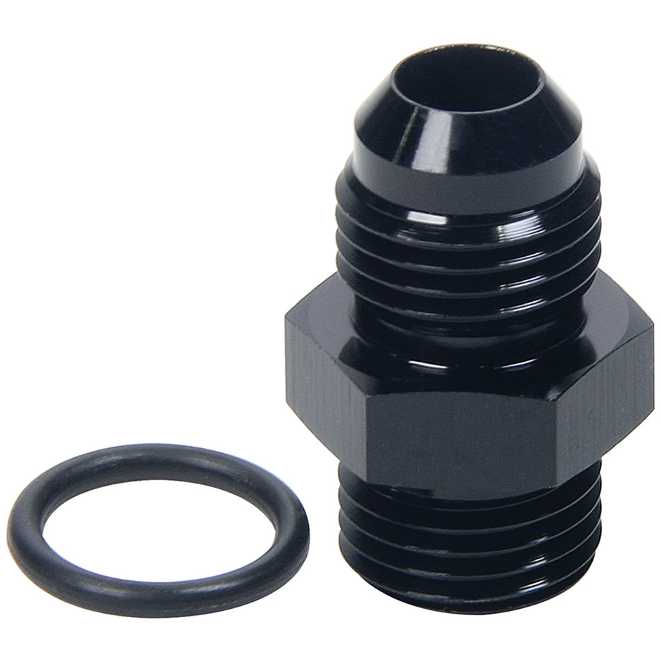 Allstar Fitting Adapter Straight 8 AN Male to 8 AN Male O-Ring Aluminum Black Anodized ALL49842
