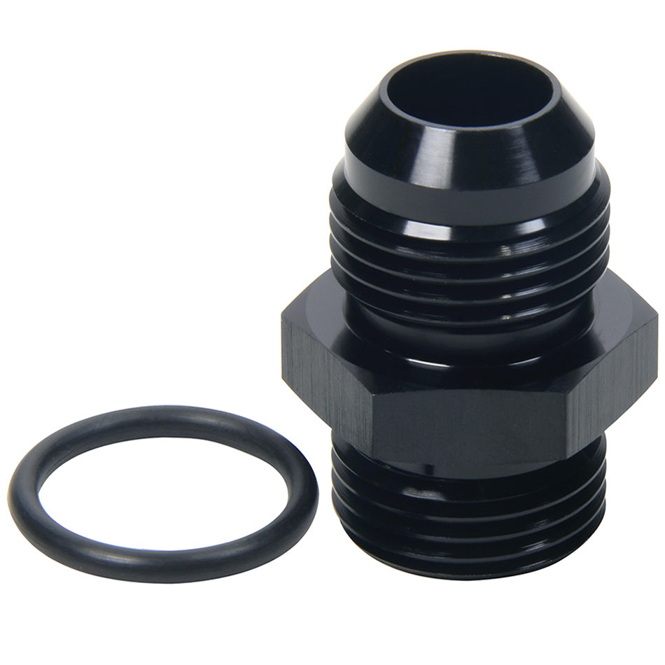 Allstar Fitting Adapter Straight 10 AN Male to 10 AN Male O-Ring Aluminum Black Anodized ALL49848