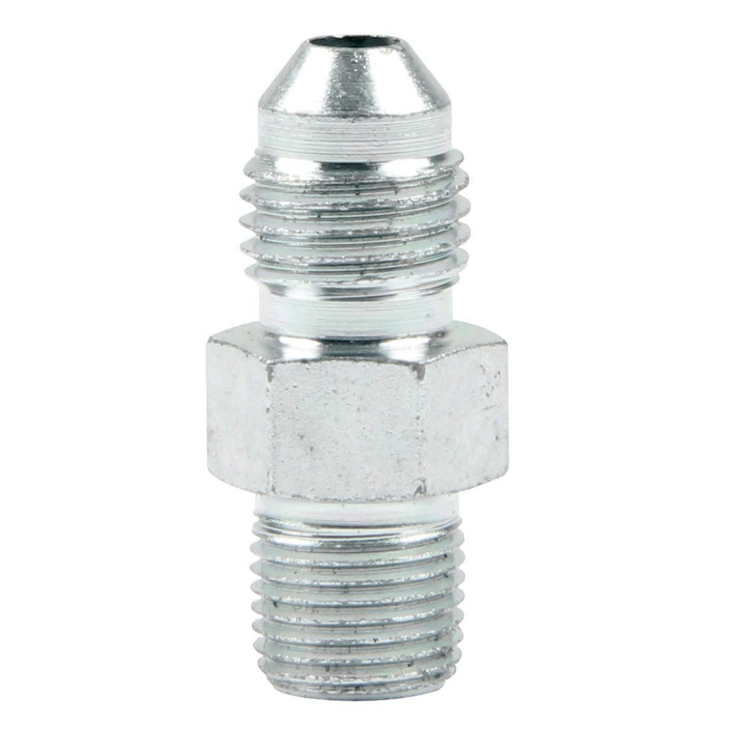 Allstar Fitting Adapter Straight 4 AN Male to 1/8" NPT Male Steel Zinc Oxide Set of 50 ALL50001-50