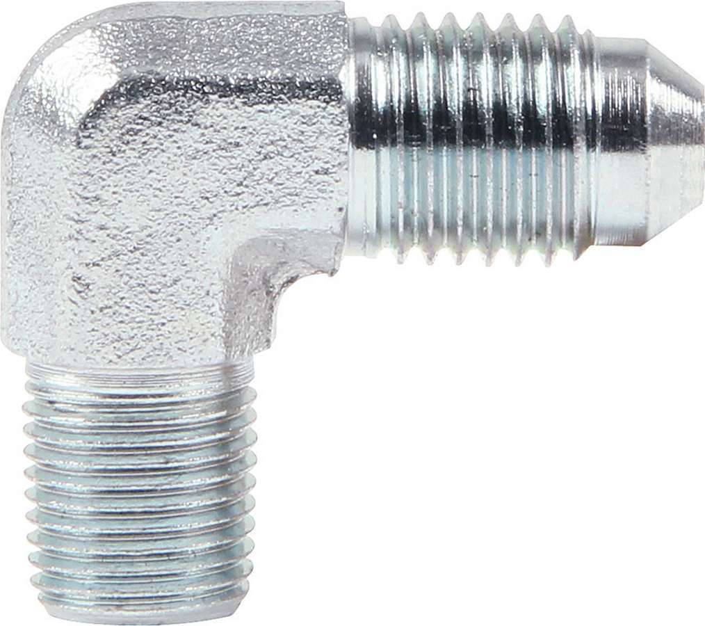 Allstar Fitting Adapter 90 Degree 4 AN Male to 1/8" NPT Male Steel Zinc Oxide Set of 10 ALL50019-10