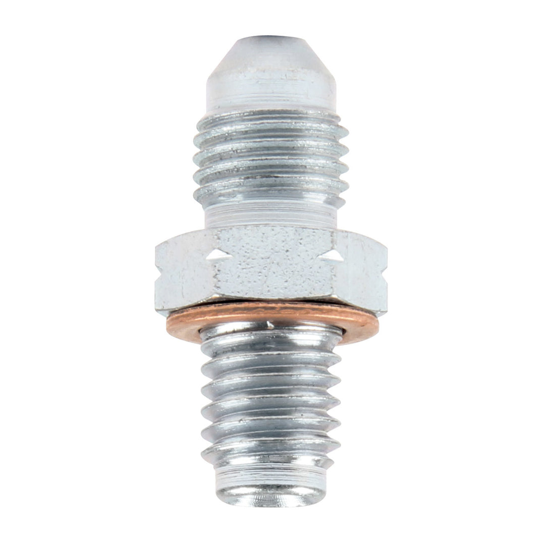 Allstar Fitting Adapter Straight 4 AN Male to 10 mm x 1.50 Male Steel Zinc Oxide Set of 10 ALL50036-10