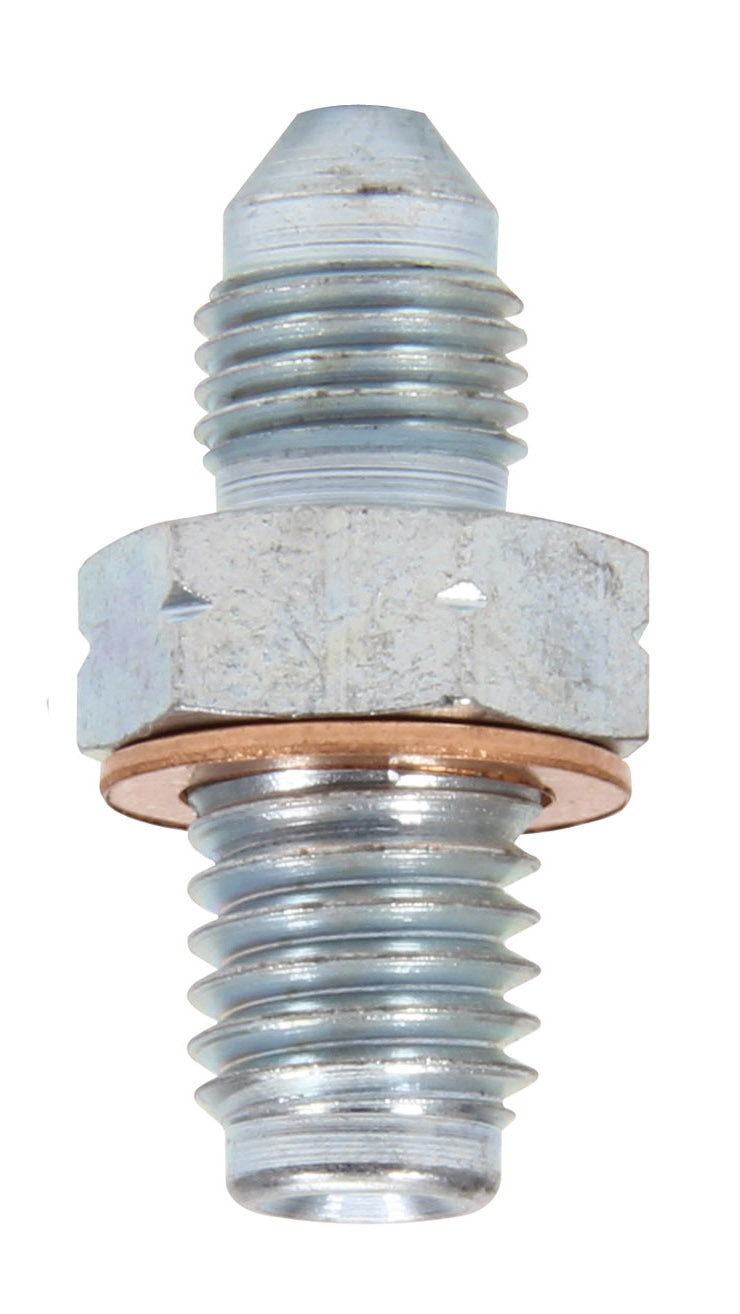 Allstar Fitting Adapter Straight 3 AN Male to 10 mm x 1.50 Male Copper Washer Steel Set of 10 ALL50037-10