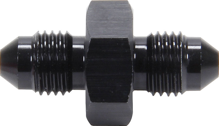 Allstar Fitting Adapter Straight Flare Union 3 AN Male to 3 AN Male Aluminum Black Anodized ALL50090