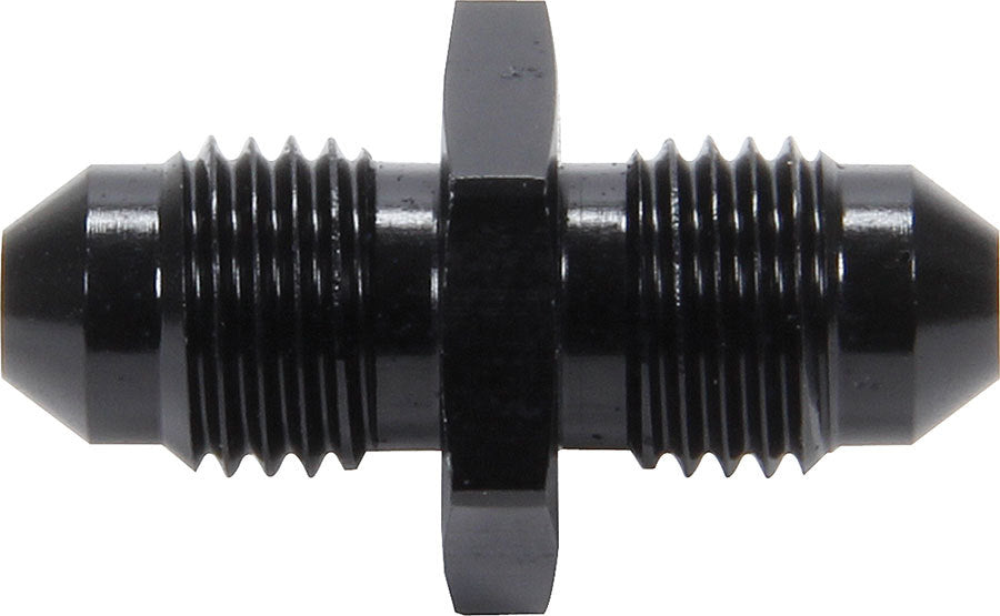 Allstar Fitting Adapter Straight Flare Union 4 AN Male to 4 AN Male Aluminum Black Anodized ALL50091