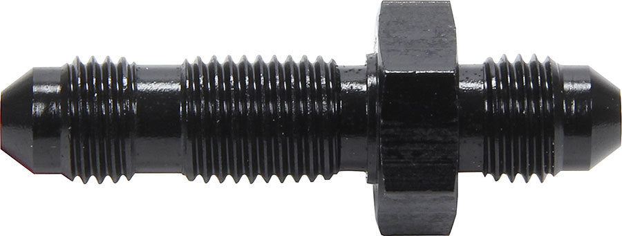 Allstar Fitting Bulkhead Straight 4 AN Male to 4 AN Male Bulkhead Aluminum Black Set of 10 ALL50093-10