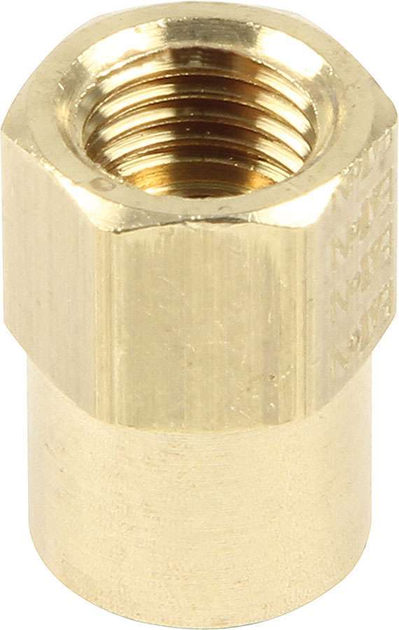 Allstar Fitting Adapter Straight 1/8" NPT Female to 3/8"-24 Inverted Flare Female Brass Set of 4 ALL50127