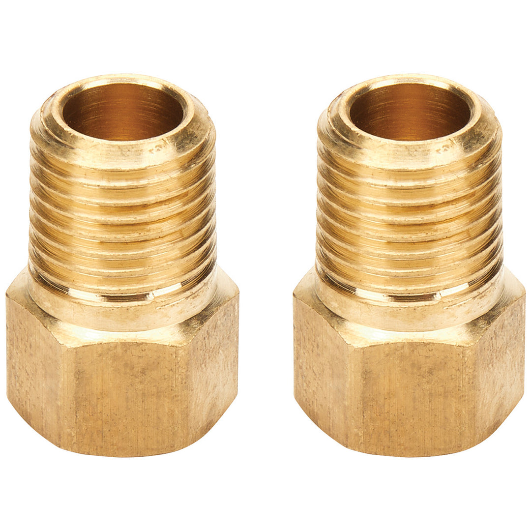 Allstar Fitting Adapter Straight 5/16"-24 Inverted Flare Female to 1/4" NPT Male Brass Pair ALL50129