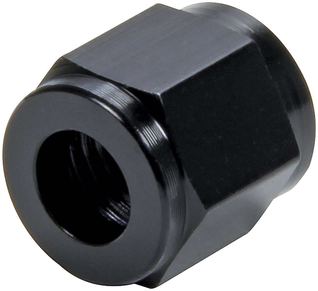 Allstar Fitting Tube Nut 4 AN 1/4" Tube Aluminum Black Anodized Pair ALL50321